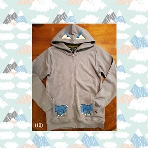 Sweater brand " No ⚡Retreat" size (10-12) and Gray with dinosaur print. New.